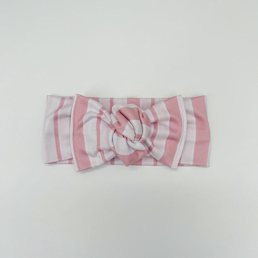 Pink Candycane Stripe Knotted Headwrap