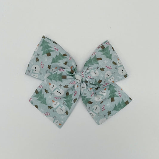 Snowmen Forest Hand-tied Bow