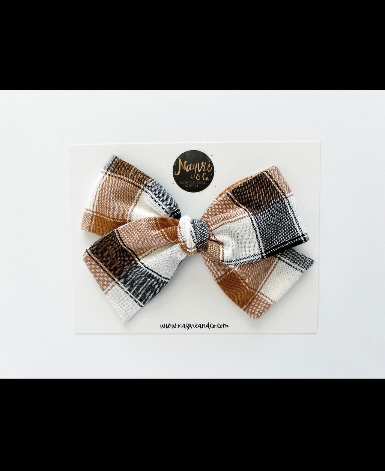 Fall Linen Plaid Hand-tied Bow