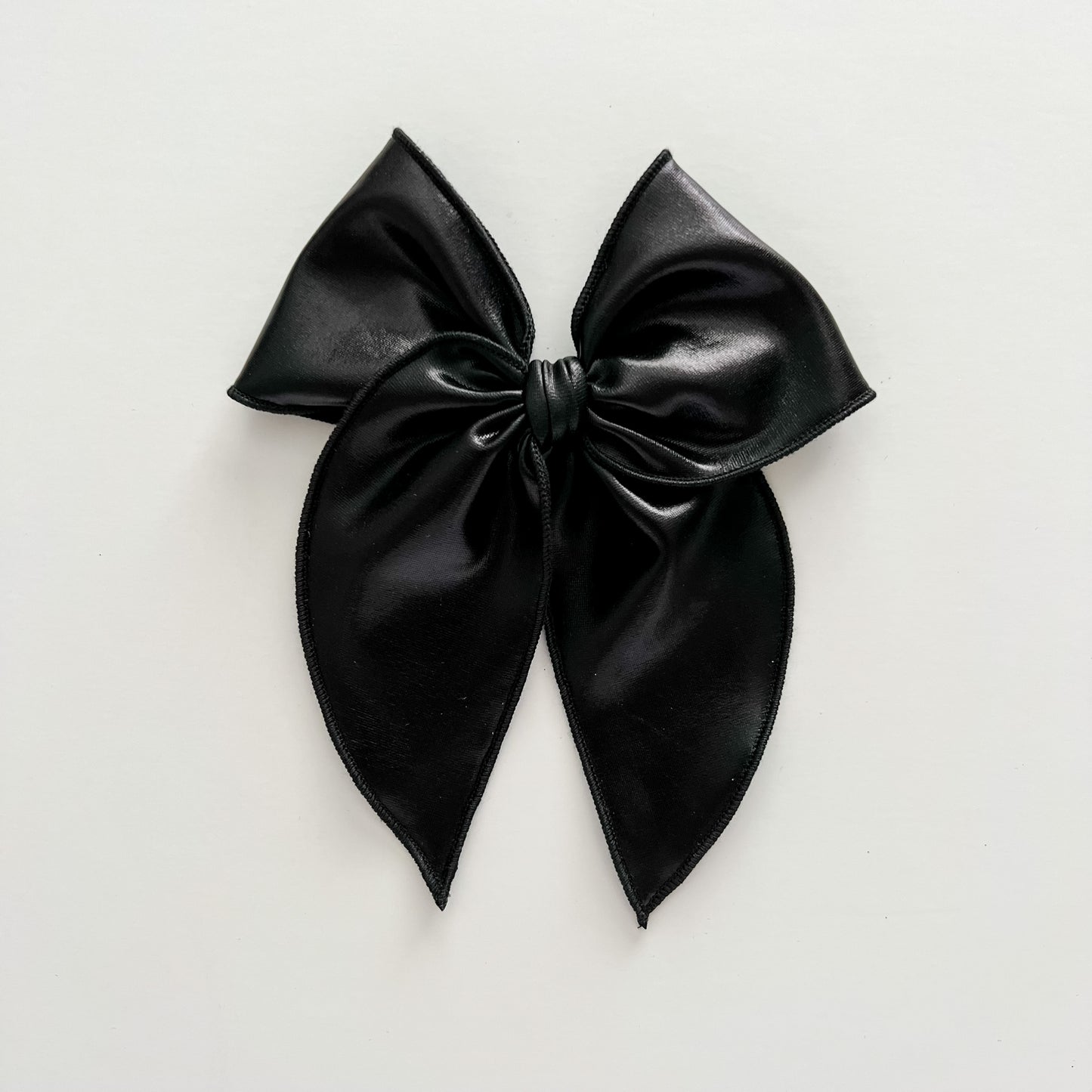 Black Pleather Fable Bow