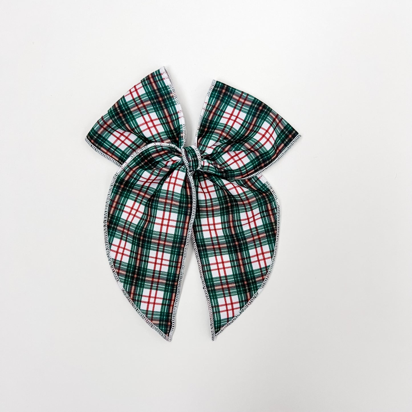 Green Plaid Fable Bow