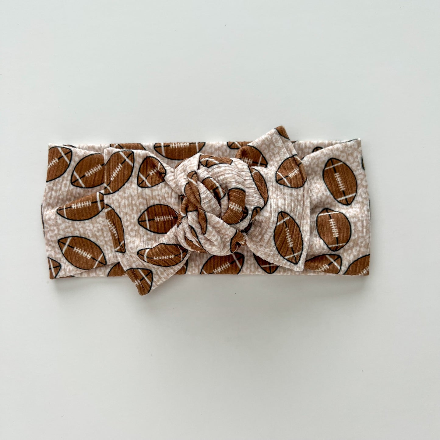Leopard Footballs Ribbed Knotted Headwrap