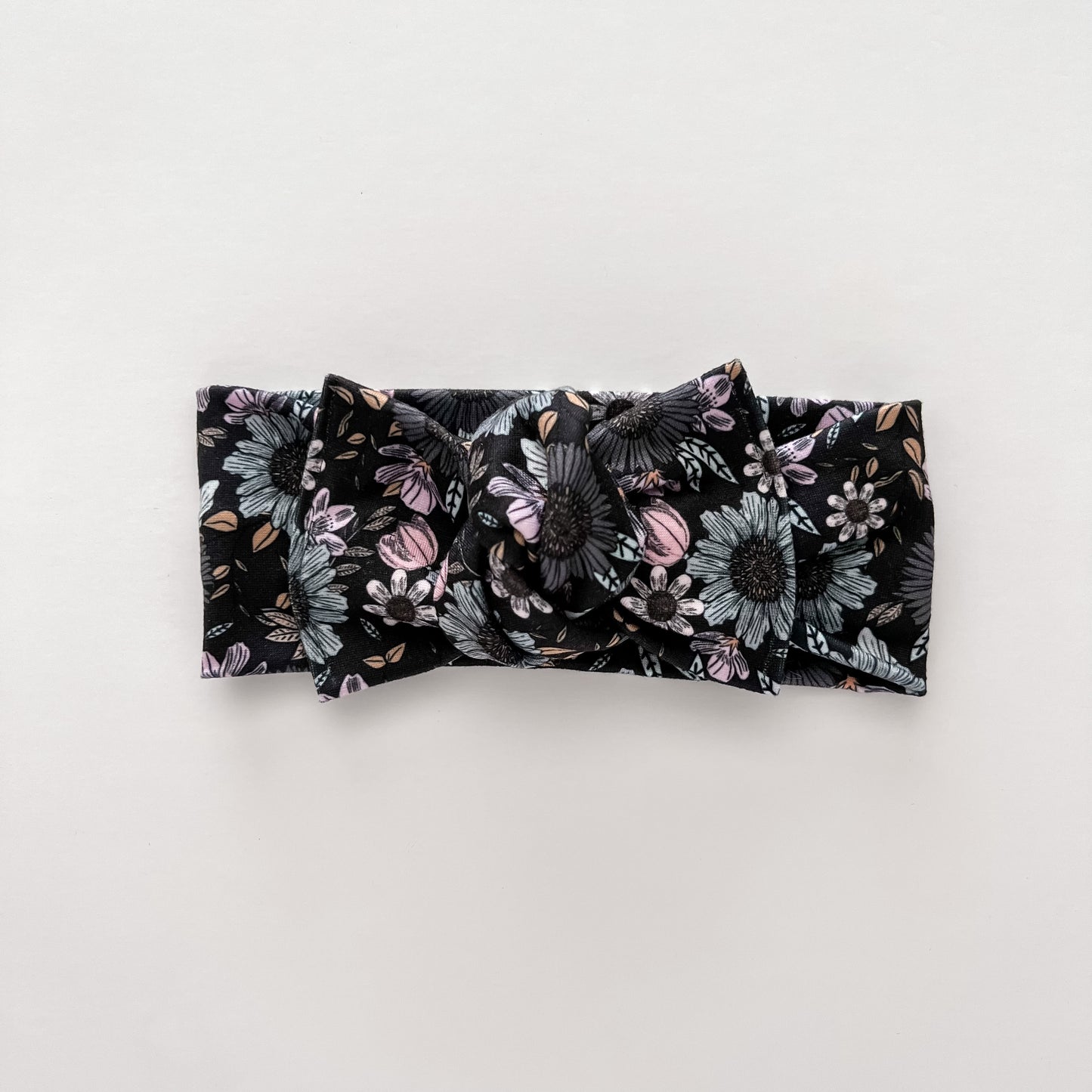 Midnight Floral Knotted Headwrap