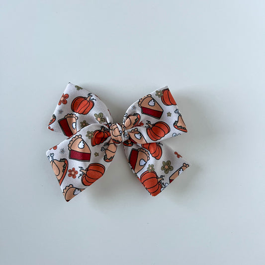 Thanksgiving Feast Hand-tied Bow