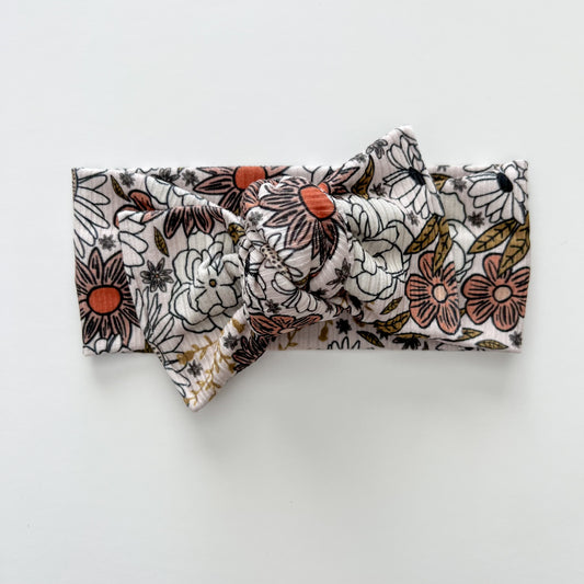 Fall Forest Floral Knotted Headwrap