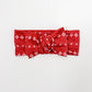 Red Faire Isle Knotted Headwrap