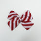 Candy Cane Stripe Hand-tied Bow