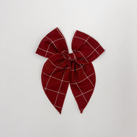 Cranberry Windowpane Fable Bow
