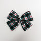 Green Plaid Hand-tied Bow