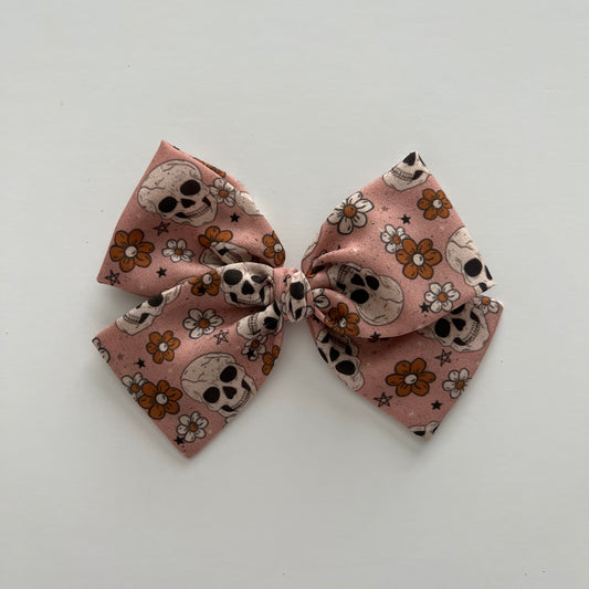 Floral Skulls Hand-tied Bow