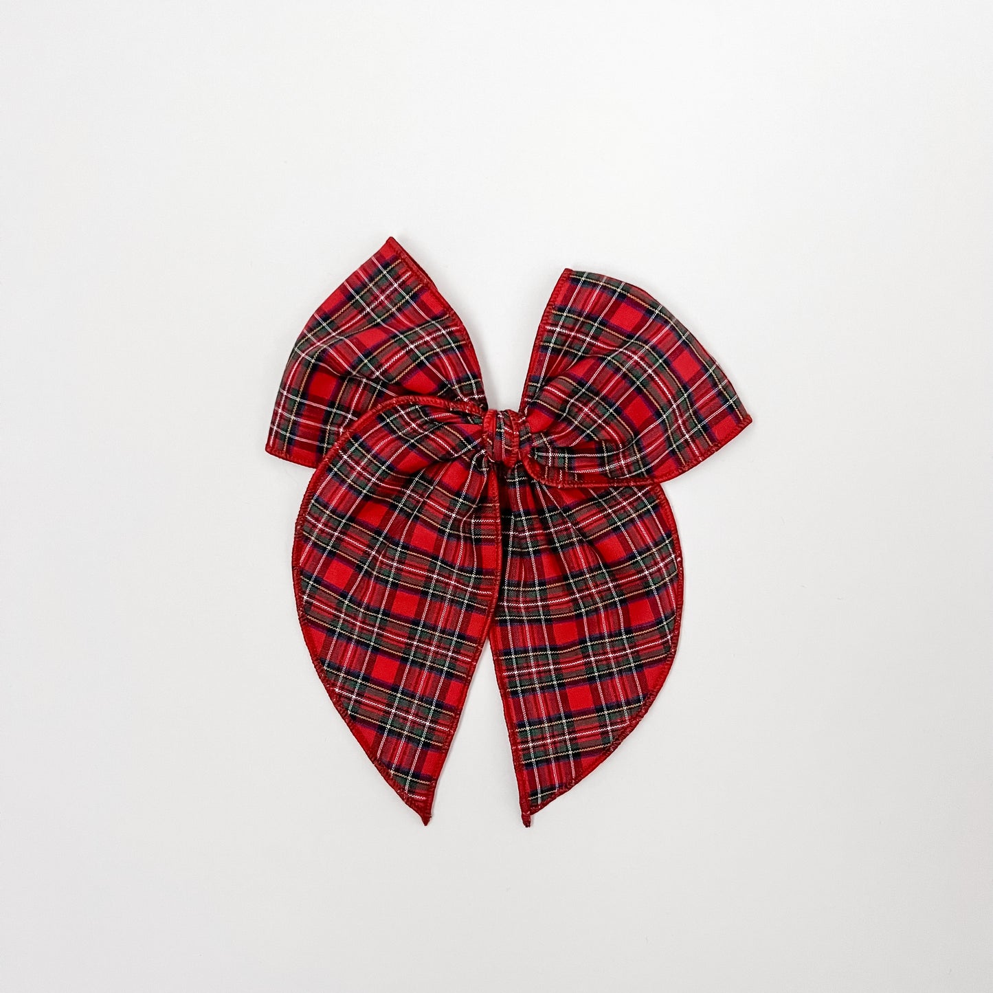 Red Plaid Fable Bow