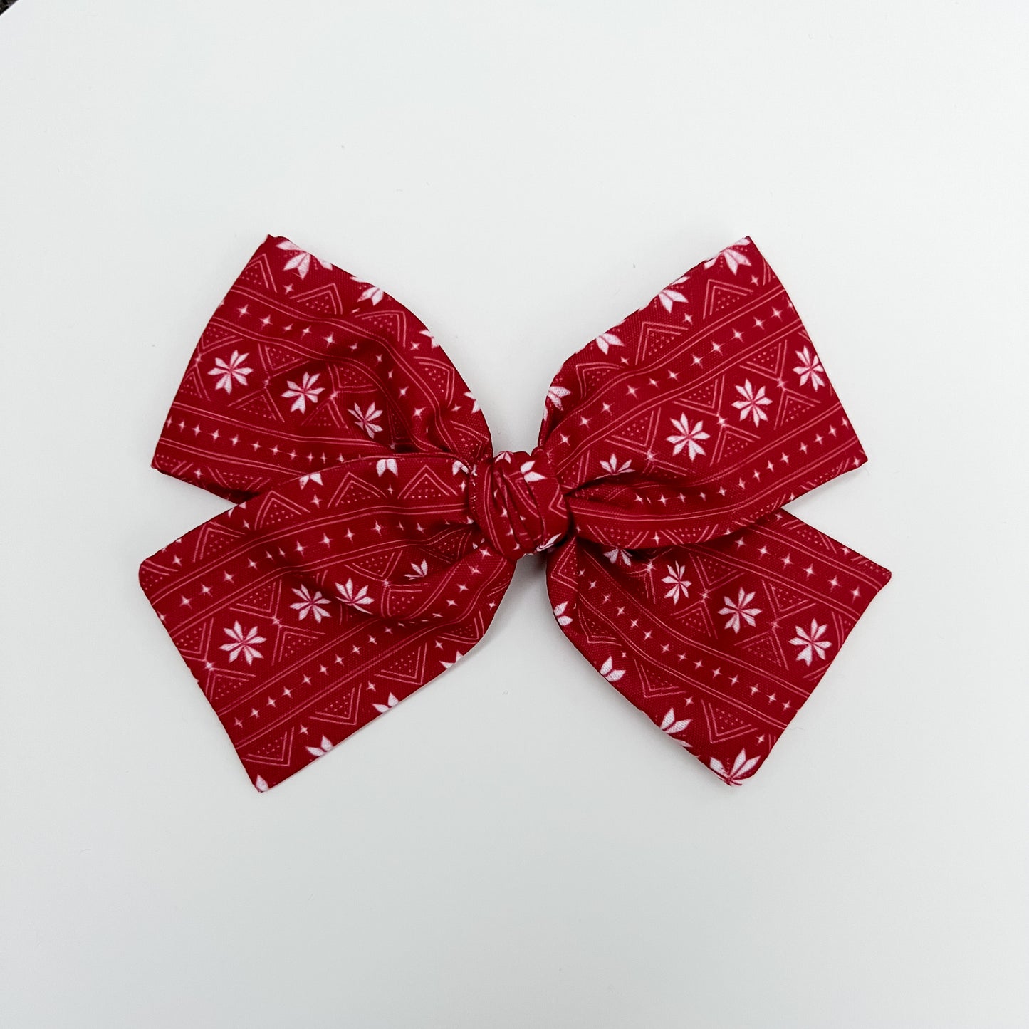 Red Faire Isle Hand-tied Bow