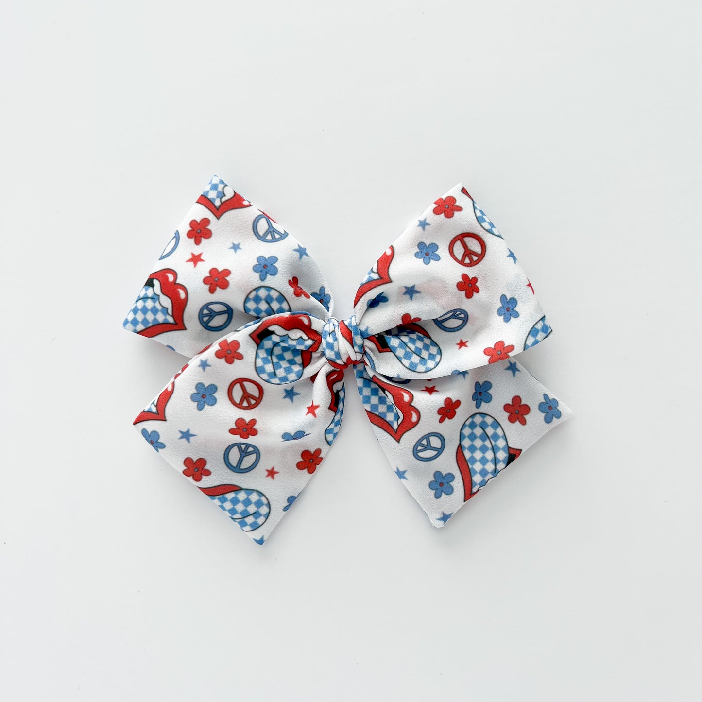 Patriotic Rolling Stones Hand-tied Bow
