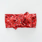 Red Bandana Knotted Headwrap