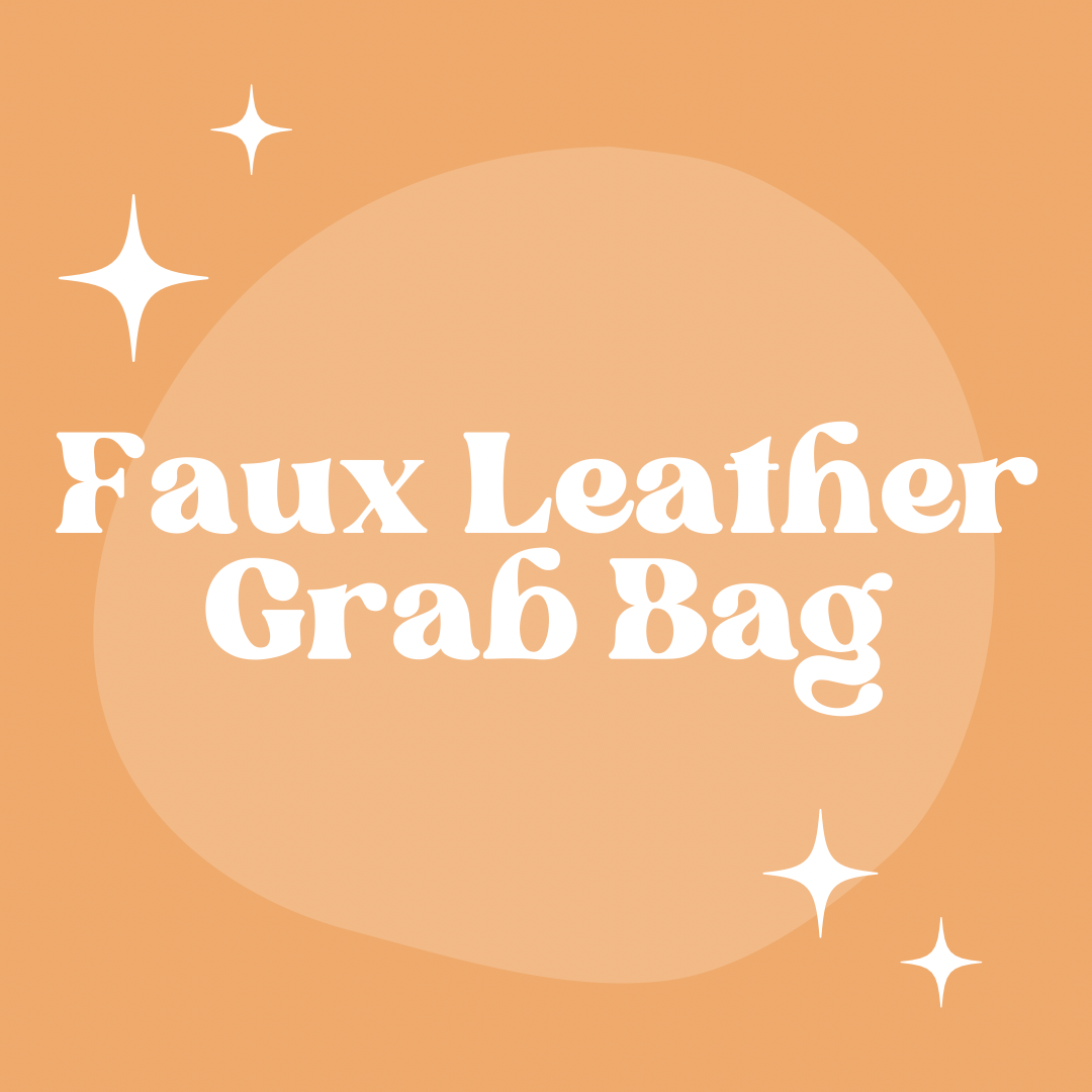 Faux Leather Bow Grab Bag