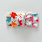 Bright Flowers Ribbed Knotted Headwrap
