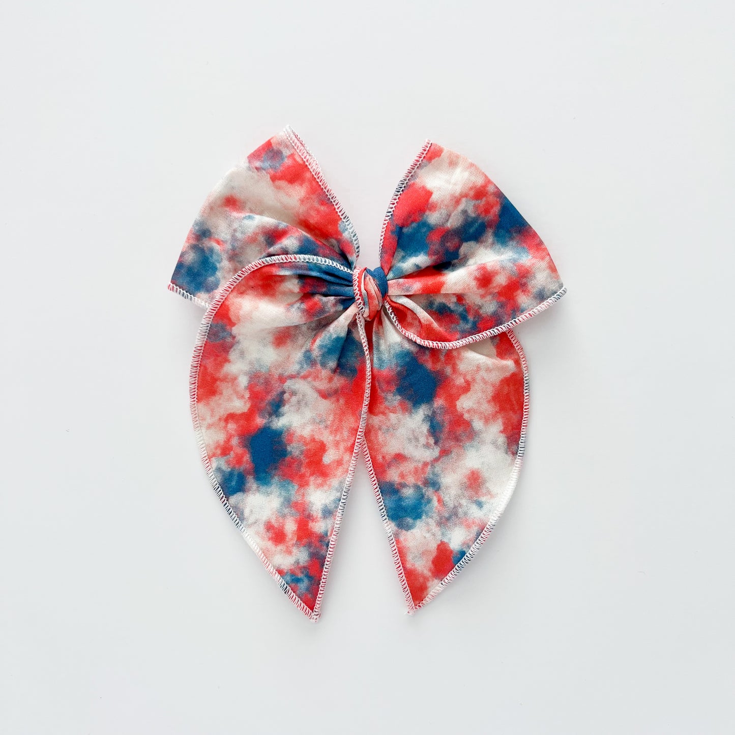 Red, White and Blue Tie DyeFable Bow