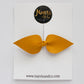 Mustard Faux Leather Knotted Bow