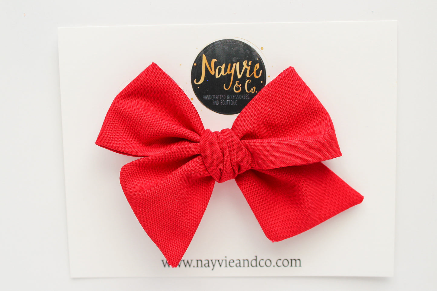 Red Hand-tied Bow