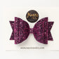 Mulberry Glitter Dolly Bow