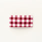 Berry Gingham Faux Leather Snap OR Bar Clip