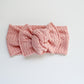 Dusty Pink Waffle Tie-on Headwrap