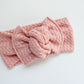 Dusty Pink Waffle Tie-on Headwrap