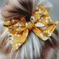Mustard Floral Hand-tied Bow