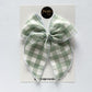 Sage Gingham Fable Bow