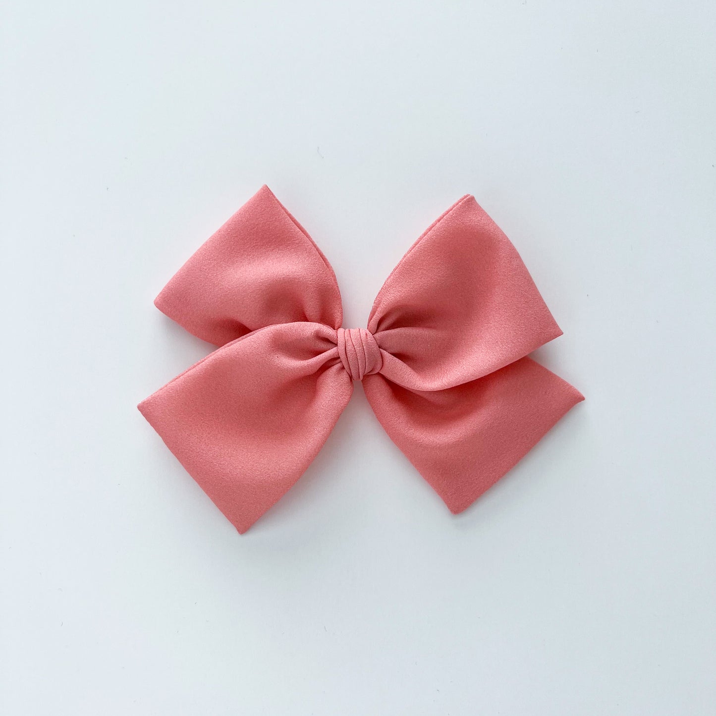 Grapefruit Crepe Hand-tied Bow