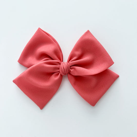Melon Crepe Hand-tied Bow
