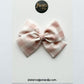 Blush Gingham Hand-tied Bow