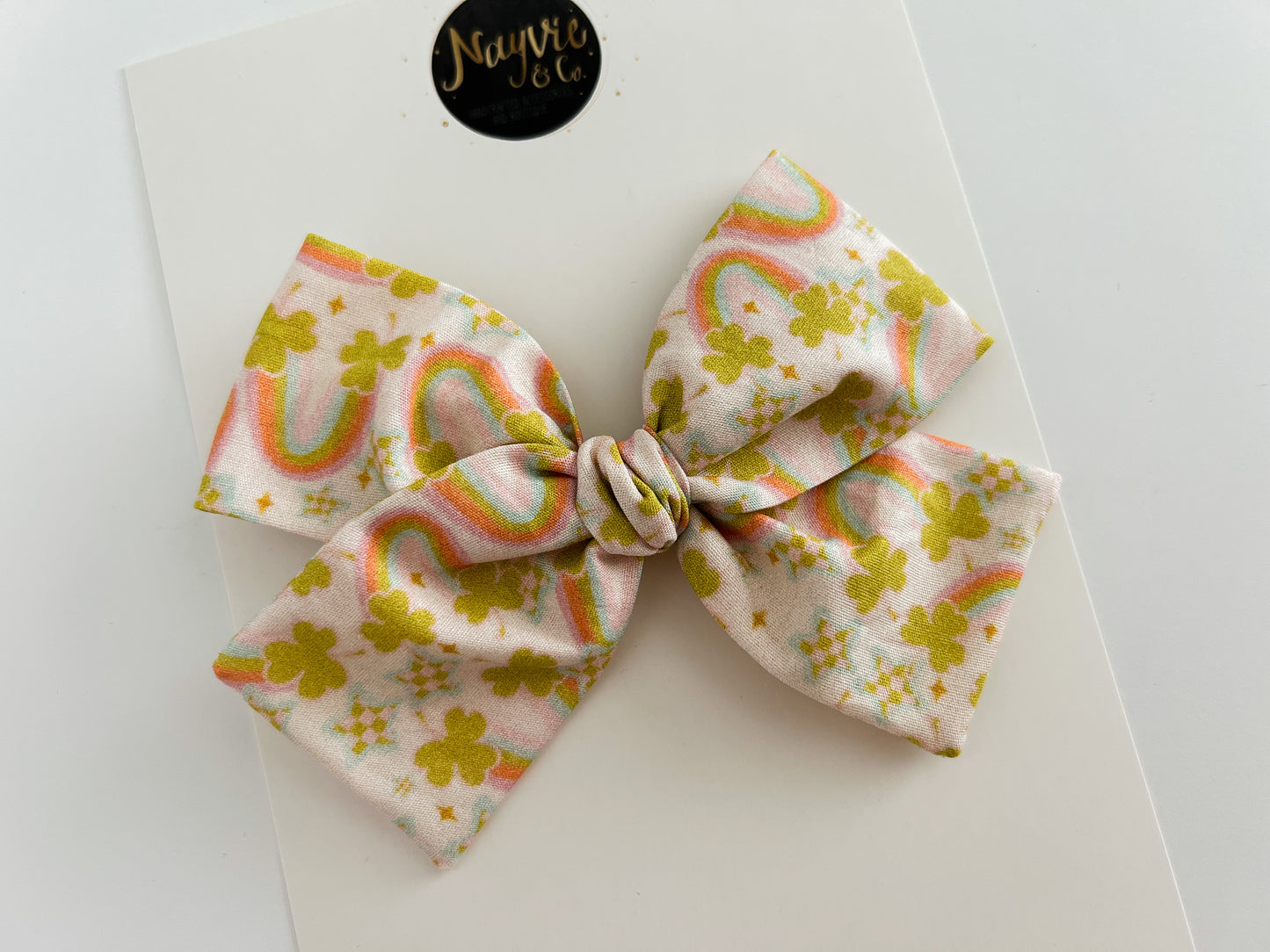 Groovy St Patty's Day Hand-tied Bow