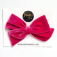 Party Pink Velvet Hand-tied Bow