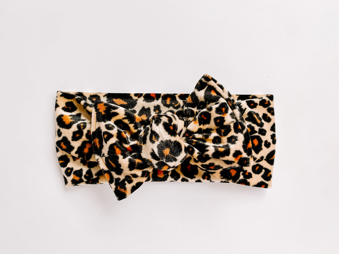 Leopard Velvet Chunky Knotted Headwrap