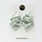 Sage Gingham Hand-tied Bow