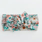 Blue Spring Floral Knotted Headwrap