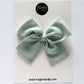 Muted Blue Hand-tied Bow