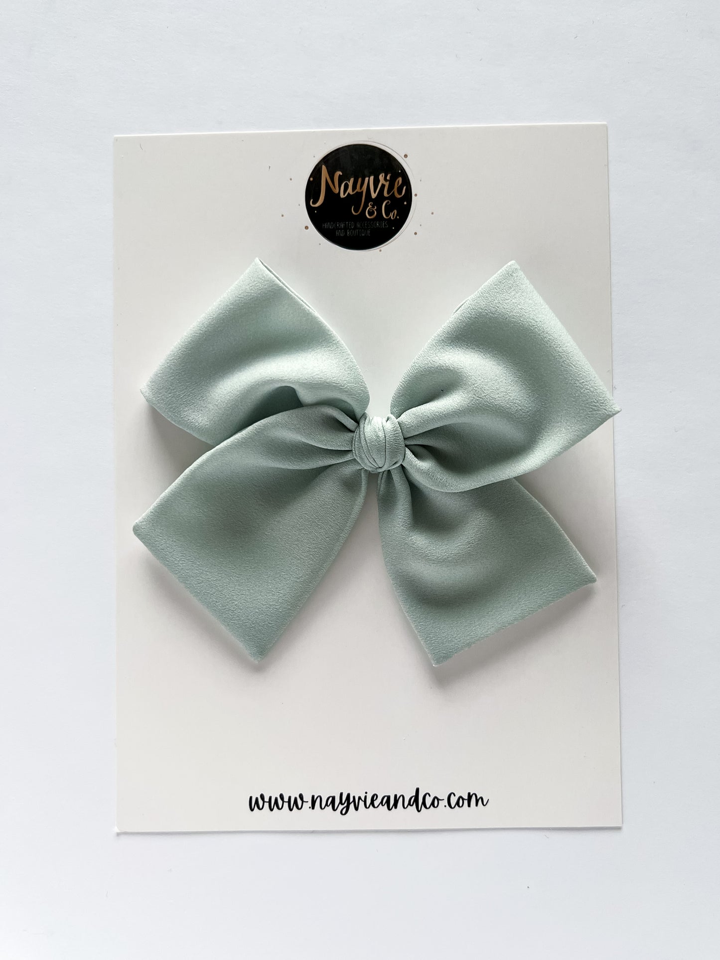 Muted Blue Hand-tied Bow