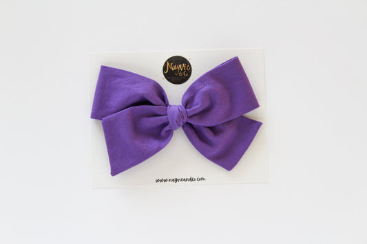 Purple Hand-tied Bow