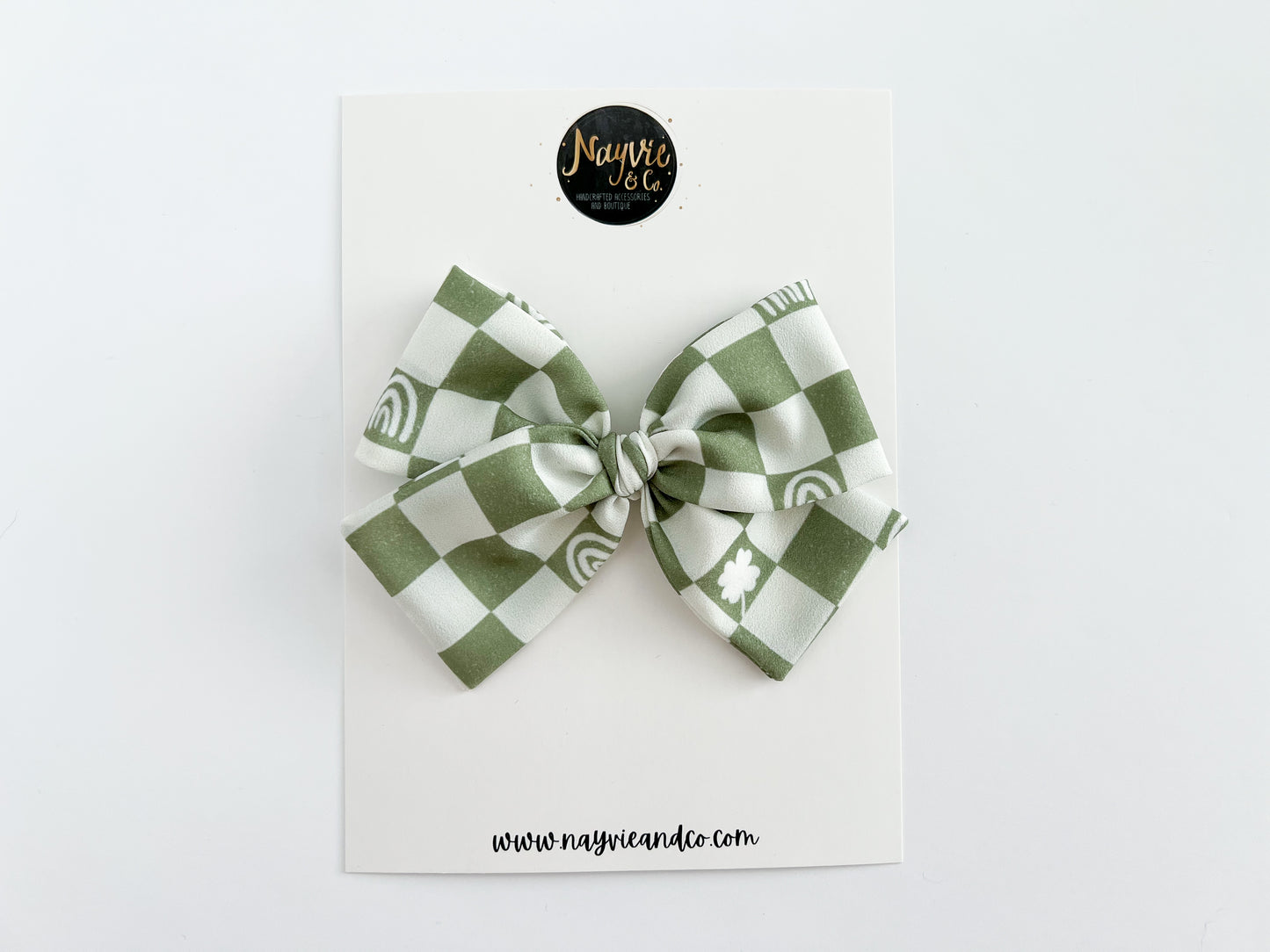 Lucky Check Hand-tied Bow