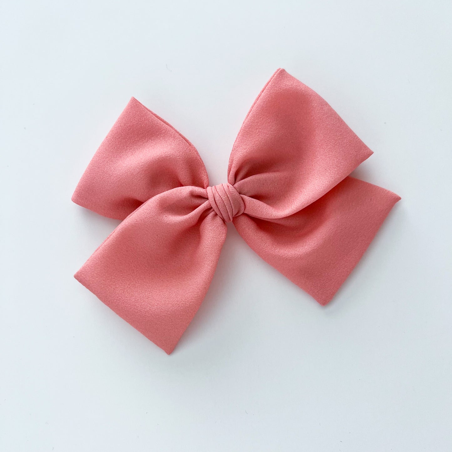 Grapefruit Crepe Hand-tied Bow