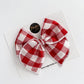 Red and White Gingham Fable Bow