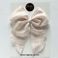 Light Baby Pink Grid Fable Bow