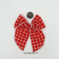 Red Windowpane Fable Bow
