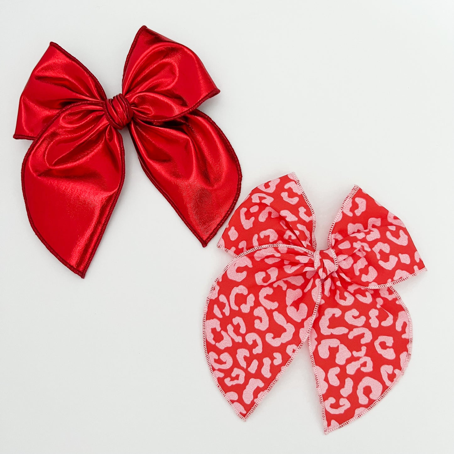 Red Pleather Fable Bow