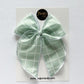 Mint Grid Fable Bow